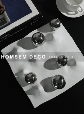 简约现代冰川圆球几何立体摆件样板间办H公会议室内书柜桌面软装