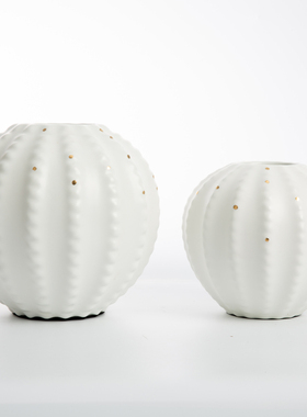 现代简约干花陶瓷花瓶摆件样板房家居F软装饰品插花器客厅创意摆