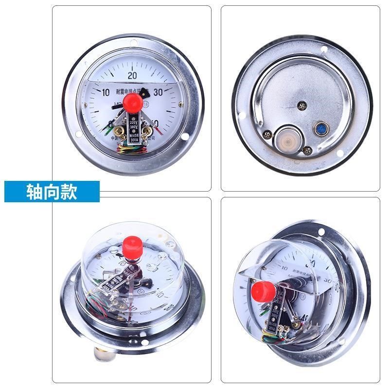 雷尔达YNXCf100耐震电接点压力表磁助式220V/380V 30VA径向轴向