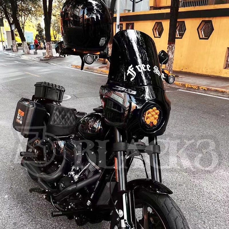 BLACK3哈雷883 X48 1200路威ST街霸改装风Q挡导流罩DS风格猪头罩