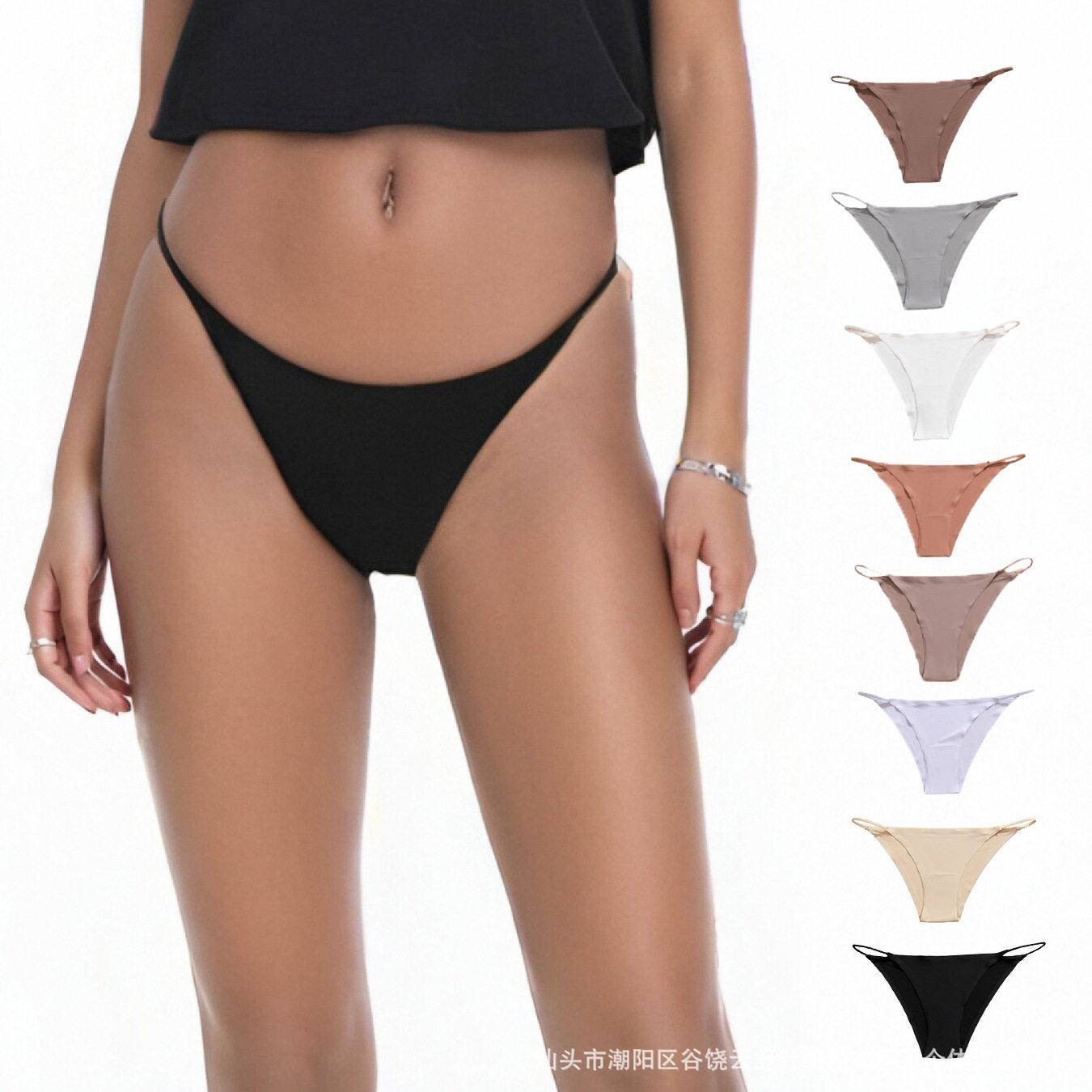 5 Women Color Thong Panties Seamless Sexy Comfy Breathable