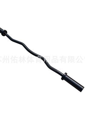 健身房专用镀黑铬1.2米黑色小曲杆硬拉弯举男士女性奥杆大孔
