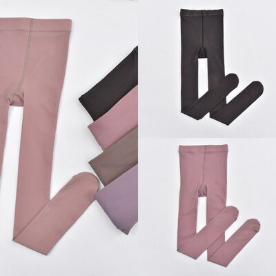 底裤咖色假透肉防勾丝连脚一体裤