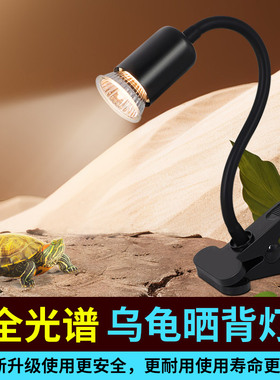 乌龟专用晒背灯爬宠uvb全光谱乌龟灯小太阳加热灯龟背晒被补钙灯