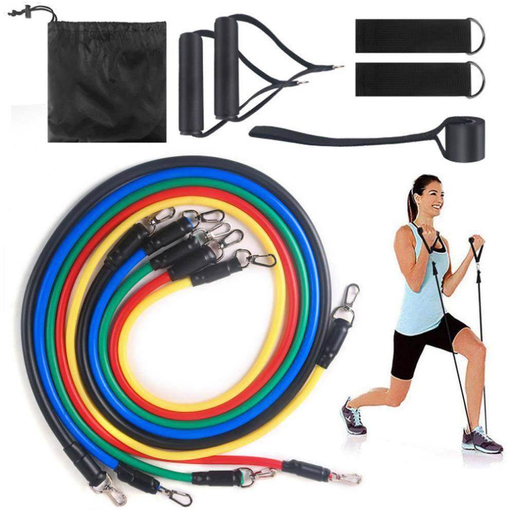 爆款11件套拉力器多功能拉力绳拉力带肌肉训练健身器材套件阻力带