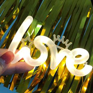 爆款情人节装饰品love灯表白求婚浪漫气氛布置道具派对led灯英文