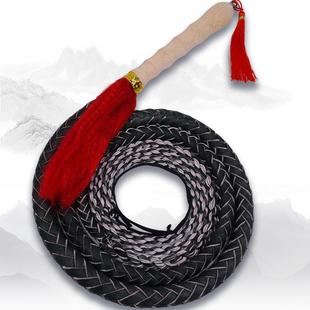 爆款牛皮鞭健身鞭子响鞭健身甩鞭麒麟鞭马鞭软鞭长鞭武术牧羊鞭大