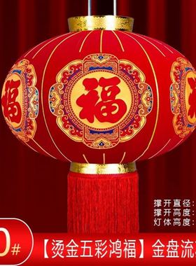 红灯笼龙年福字春节装扮2024新年装饰窗户一对阳台中国风吊灯古风
