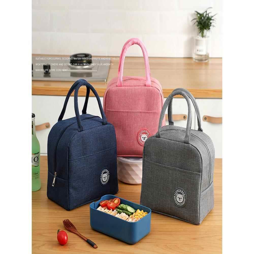 饭盒袋便当袋上班族带饭盒手提包午餐学生便当包铝箔加厚保温袋子