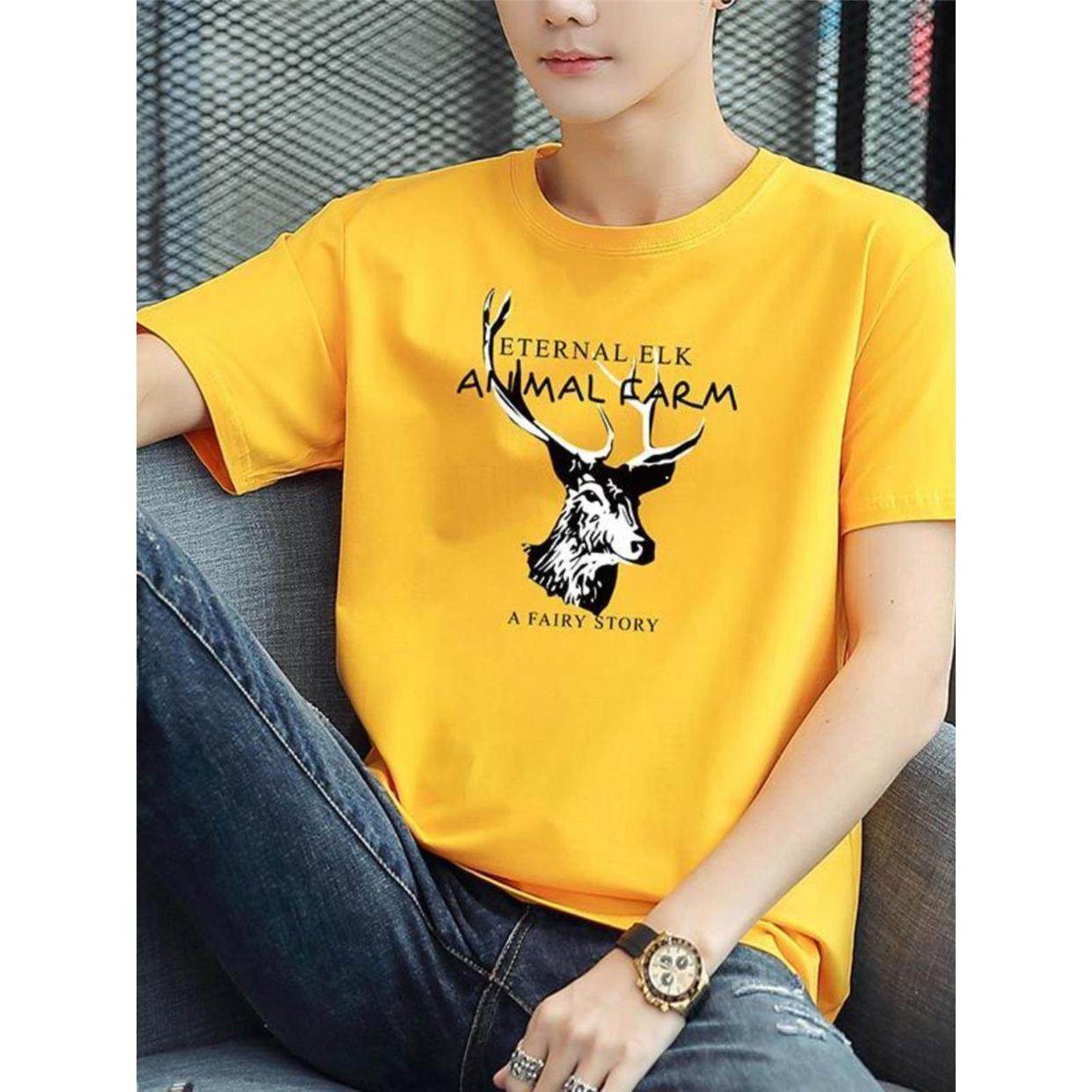 冰丝短袖t恤男2023新款夏季半袖纯色打底衫圆领体恤大码上衣服潮