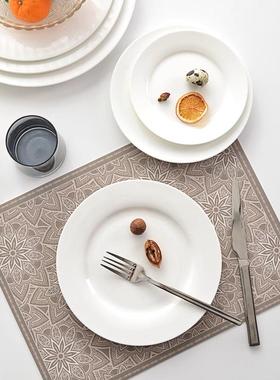 Lydia 优质无铅骨瓷餐盘凉菜盘圆平盘甜品蛋糕碟酒店摆台陶瓷餐具