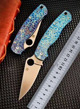 蜘蛛C81钛合金折叠刀锋利便携