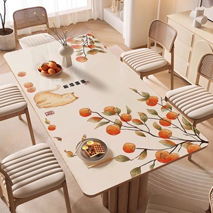 PVC餐桌桌布防油防水免洗隔热软玻璃茶几垫高级感家用桌面保护垫