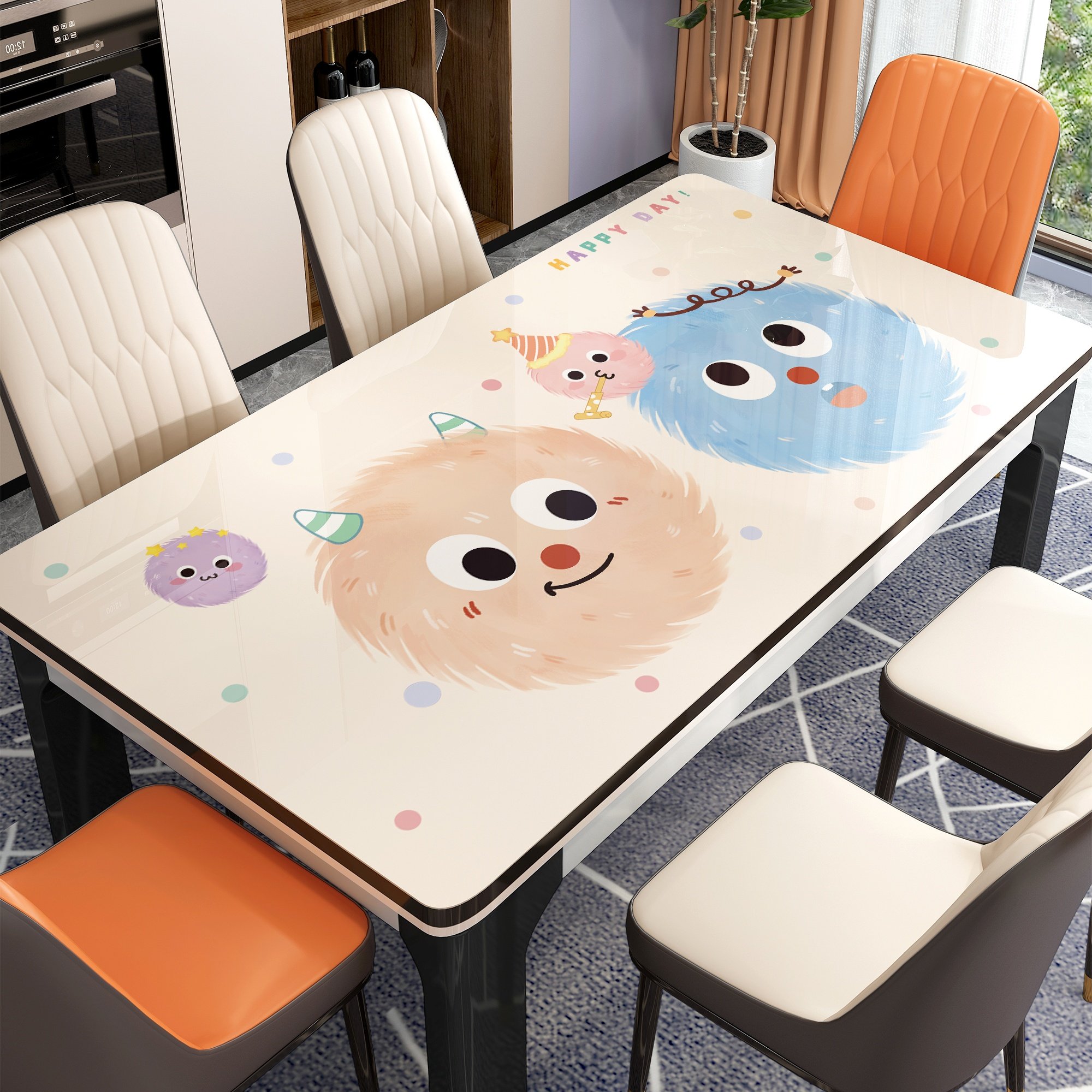 桌布防水防油免洗防烫pvc软玻璃餐桌垫卡通茶几桌布桌面保护垫子,居家布艺,桌布,淘宝优惠券,粉丝福利购,淘宝优惠卷