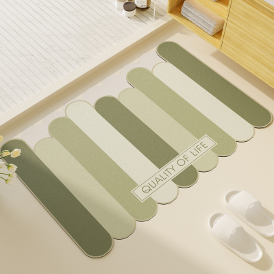 简约浴室地垫硅藻泥软垫房间门口门垫家用不规则吸水防滑速干脚垫