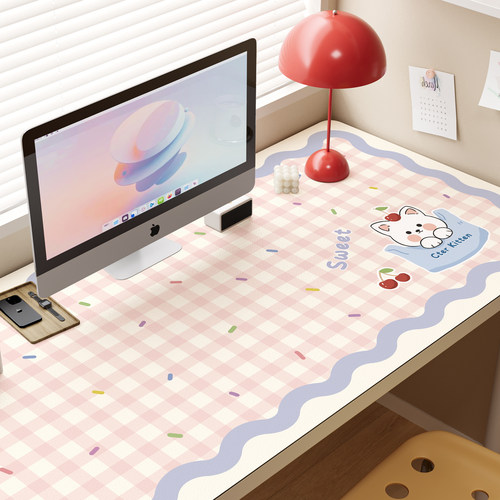学生学习桌垫奶油风电脑桌布女生桌面保护垫办公室工位防水鼠标垫