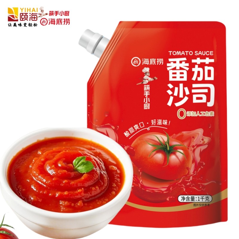 筷手小厨番茄沙司薯条酱1KG西餐面点烘培调味酱商用装海底捞调料