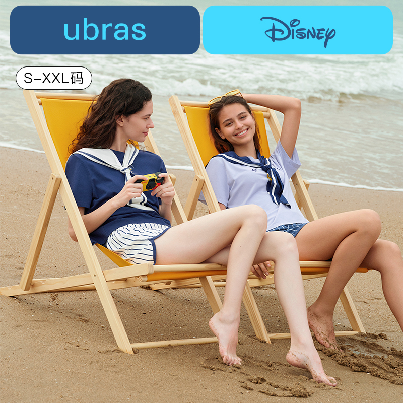 ubras睡衣女生迪士尼联名唐老鸭海军风短袖短裤情侣套装男新款