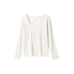 【刘雯同款】ubras带杯打底衫时尚低领内搭外穿秋衣上衣女肌底衣