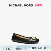 2件折上折 MICHAEL KORS 奥莱 Fulton 女士老花芭蕾舞鞋