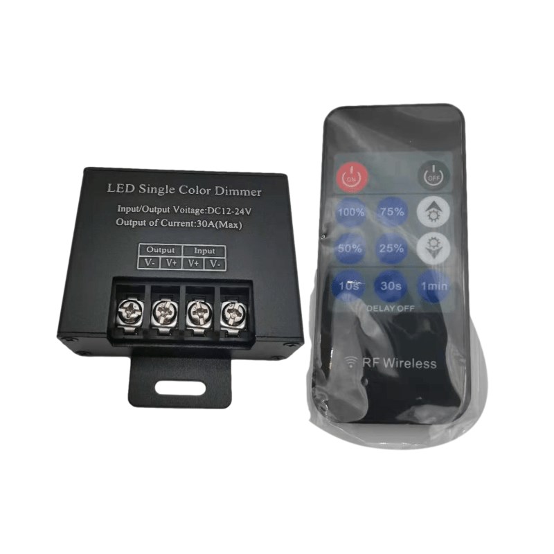 单色灯带调光器12V24V3t0A360W带遥控单色灯条调光器LED调光控制