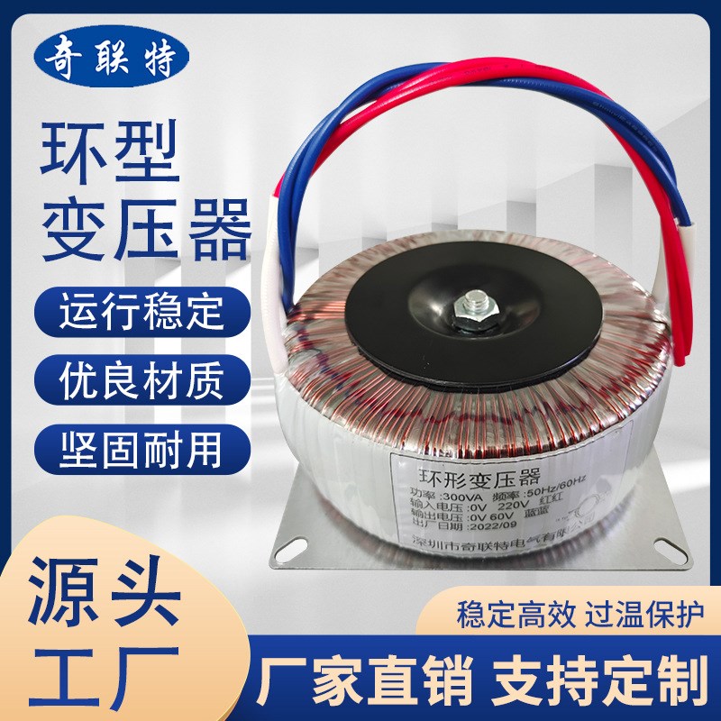 新款全铜300W 220V60V65V环型变压器 低频电源隔离变压器