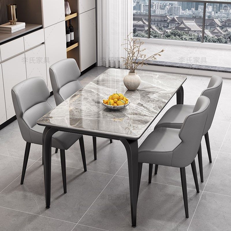 岩板家用现代轻奢餐桌椅长方形客厅小户型高级感酒店餐厅吃饭桌子,个性定制/设计服务/DIY,明信片定制,淘宝优惠券,粉丝福利购,淘宝优惠卷