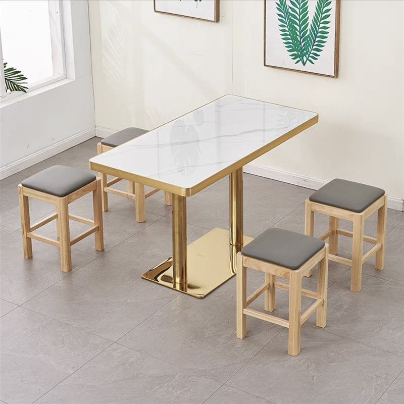 快餐桌椅实木椅凳小吃饭店餐饮商用岩板包金边咖啡汉堡圆方桌,个性定制/设计服务/DIY,明信片定制,淘宝优惠券,粉丝福利购,淘宝优惠卷