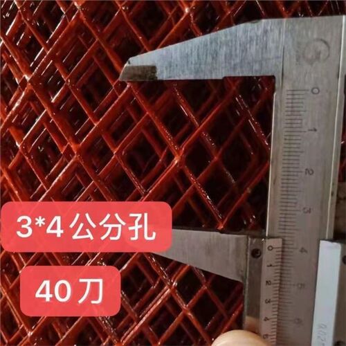 红色菱形网铁丝网果园围栏养殖网圈地网护坡防锈铁网喷浆网钢板网