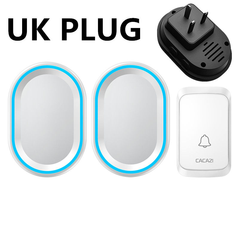 英式远距离无线门铃智能遥控电子门铃无线家用接收不用电池英规插