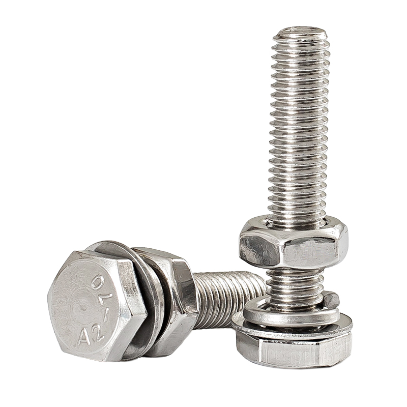 201不锈钢外六角螺栓螺母套装 螺丝垫片全套M6M8M10M12*16-20-150