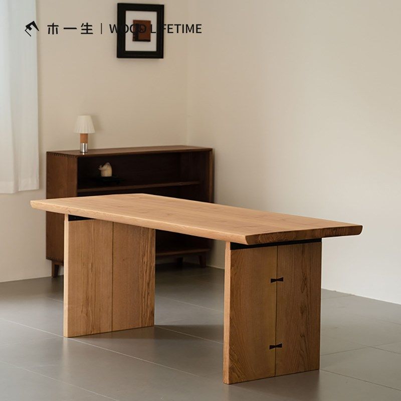 木一生  半棵树桌 白蜡木原木桌原木风极简岛台餐桌实木大板桌,全屋定制,柜体,淘宝优惠券,粉丝福利购,淘宝优惠卷