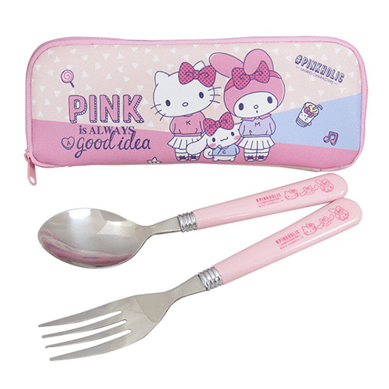 KITTY PINKHOLIC 環保餐具(湯叉組)UKS-8338F