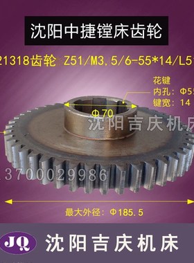 沈阳中捷镗床TfPX6113 T6113原厂齿轮21318B Z44 21318 Z51齿轮