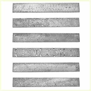 大马士革钢胚钢条110层无心全硬A花纹钢刀胚手工锻打千层钢DIY刀