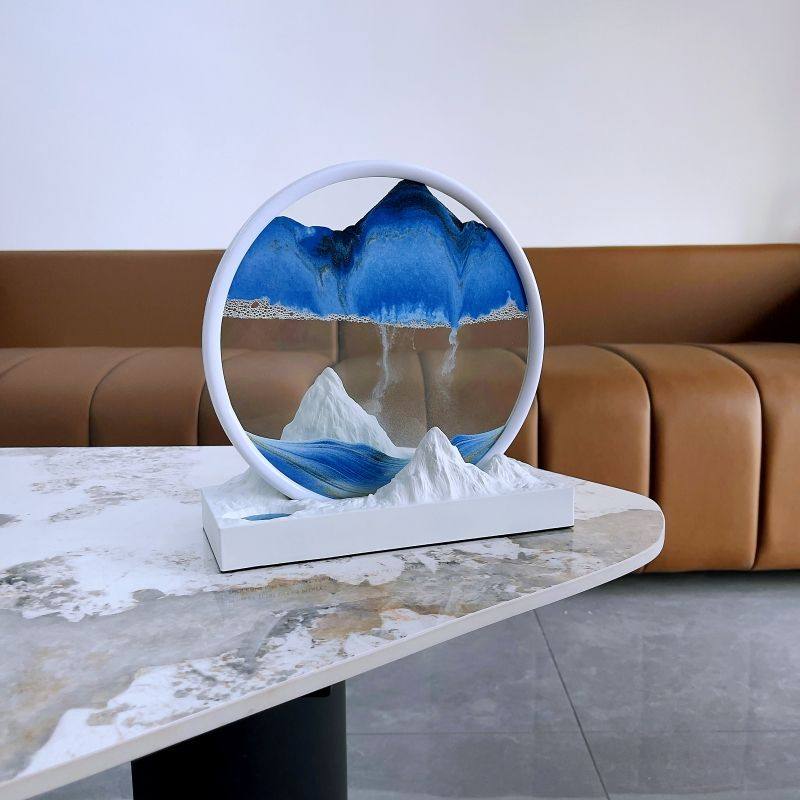 新中式乔迁流g沙画摆件办公u室桌面装饰沙漏客厅玄关小众轻奢礼物,家居饰品,装饰摆件,淘宝优惠券,粉丝福利购,淘宝优惠卷