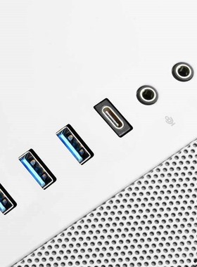 银欣/PM02 锋驰2 白色 钢化玻璃侧D透机箱(支持ATX主板/底部投射/