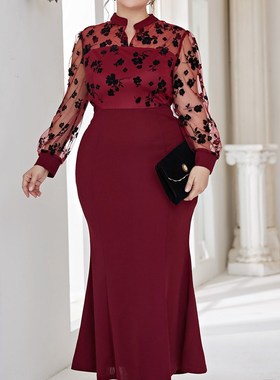 2021 2021 Plus Size  Araba  Style Autumn/Winter WinWe Red Lo