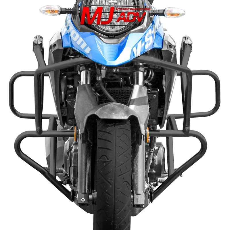 适用于铃木DL250改装保险杠碳钢护杠上下杠大Q包围防摔杠车身护架