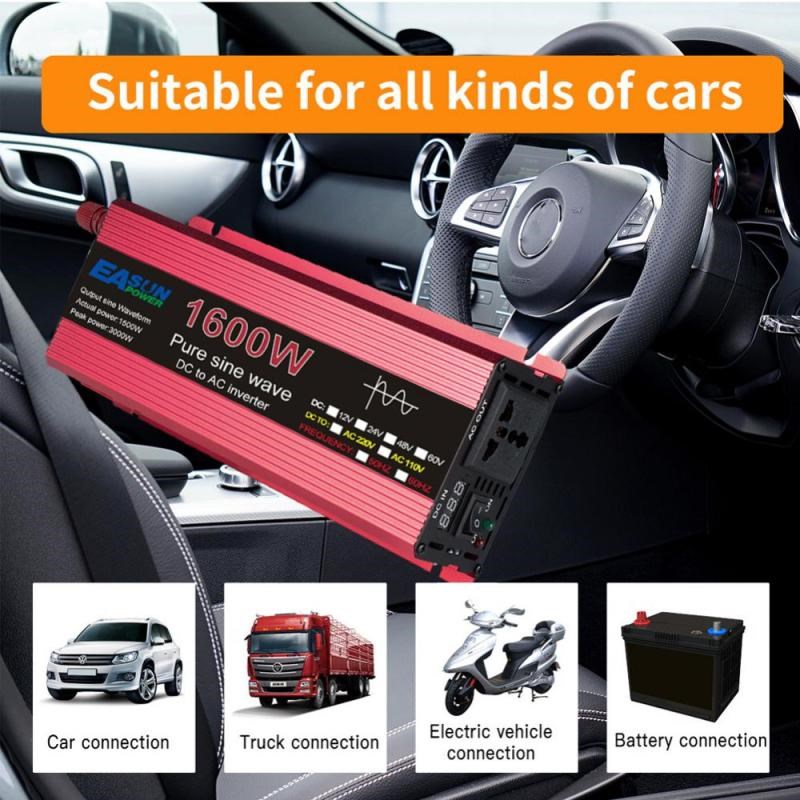 纯正弦波逆变器1g2V到220V 1000W 1600W 2200W 3000W