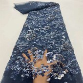 新款 时尚 lace fabric 大气亮片刺绣礼服婚纱面料High qAuality
