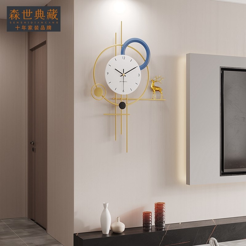 2025年挂钟客厅钟表简约北欧时尚家用时钟挂表现代创意.个性石英