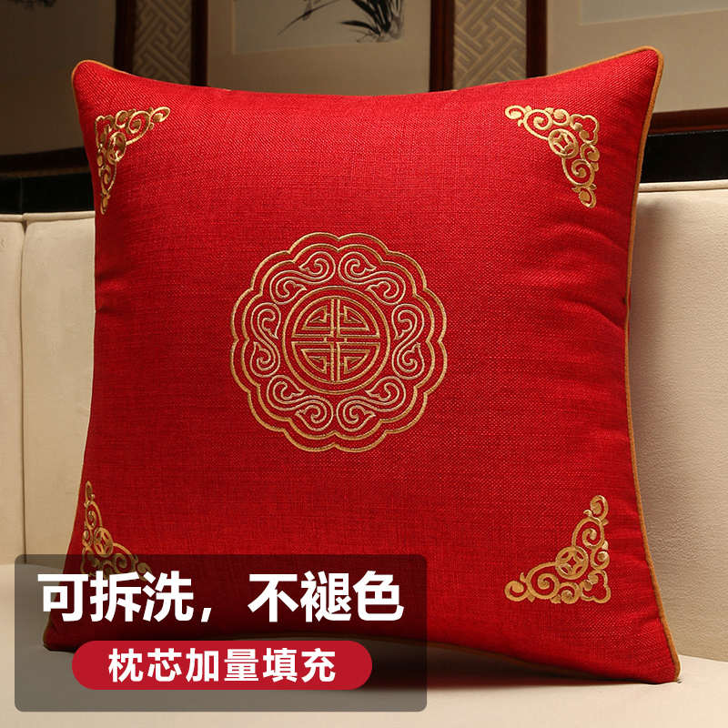 靠背枕套床头枕垫抱枕靠垫沙发腰不含客厅抱靠Q枕芯红木靠办公室