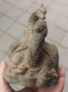仿古出土铜器四大神兽玄武做O旧摆件影视道具