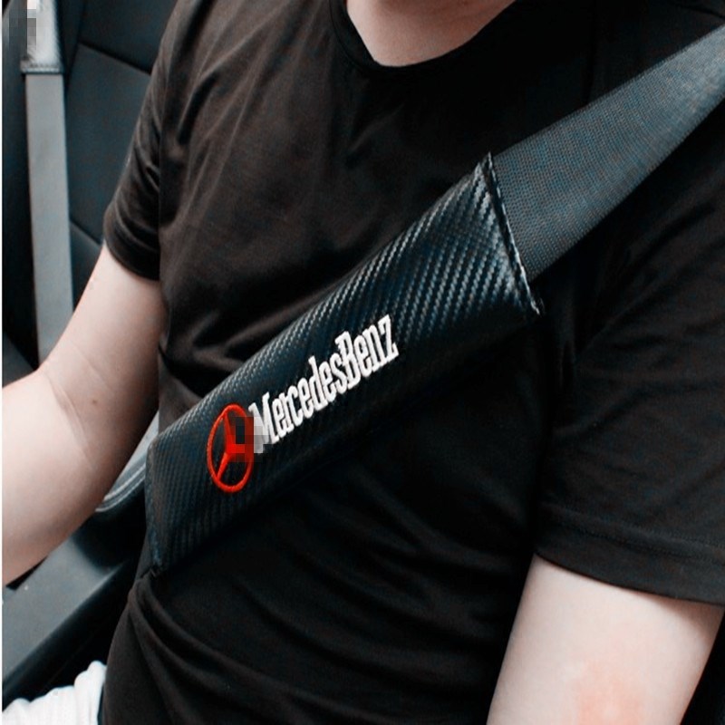 新C级 E级 C260mL改装GLC260 内饰GLA CLA200 安全带护肩皮套