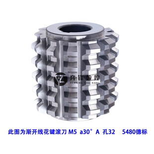 W6材料 渐开线花键滚刀 M0.5M1M2M3M4M5M6M7M8M9M10Z压力角30度