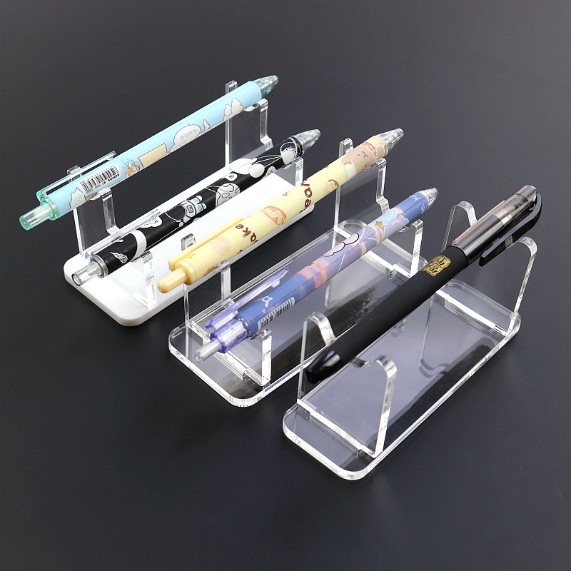 亚克力笔架彩色眉笔托商业展示陈列架文具L柜台办公室毛笔收纳道