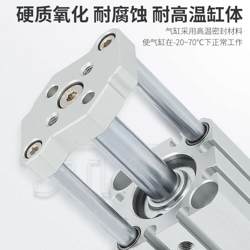 三轴三杆CQMB带导杆薄型气缸CDQMB12/16/20/25X32X40X50VX63-20X2