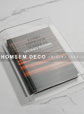 简约现代创意亚克力m书架摆件样板间客厅书房收纳杂志书罩软装饰