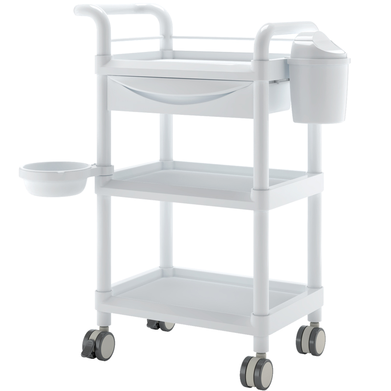 美容车小推车轮子发廊工具车美DA发美容院置物架移动手推